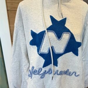 Aelfric Eden Gray and Blue Graphic Sweater